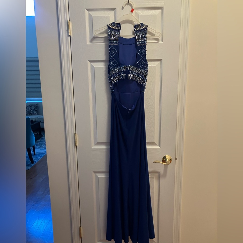 Dancing Queen Royal Blue Backless Dress